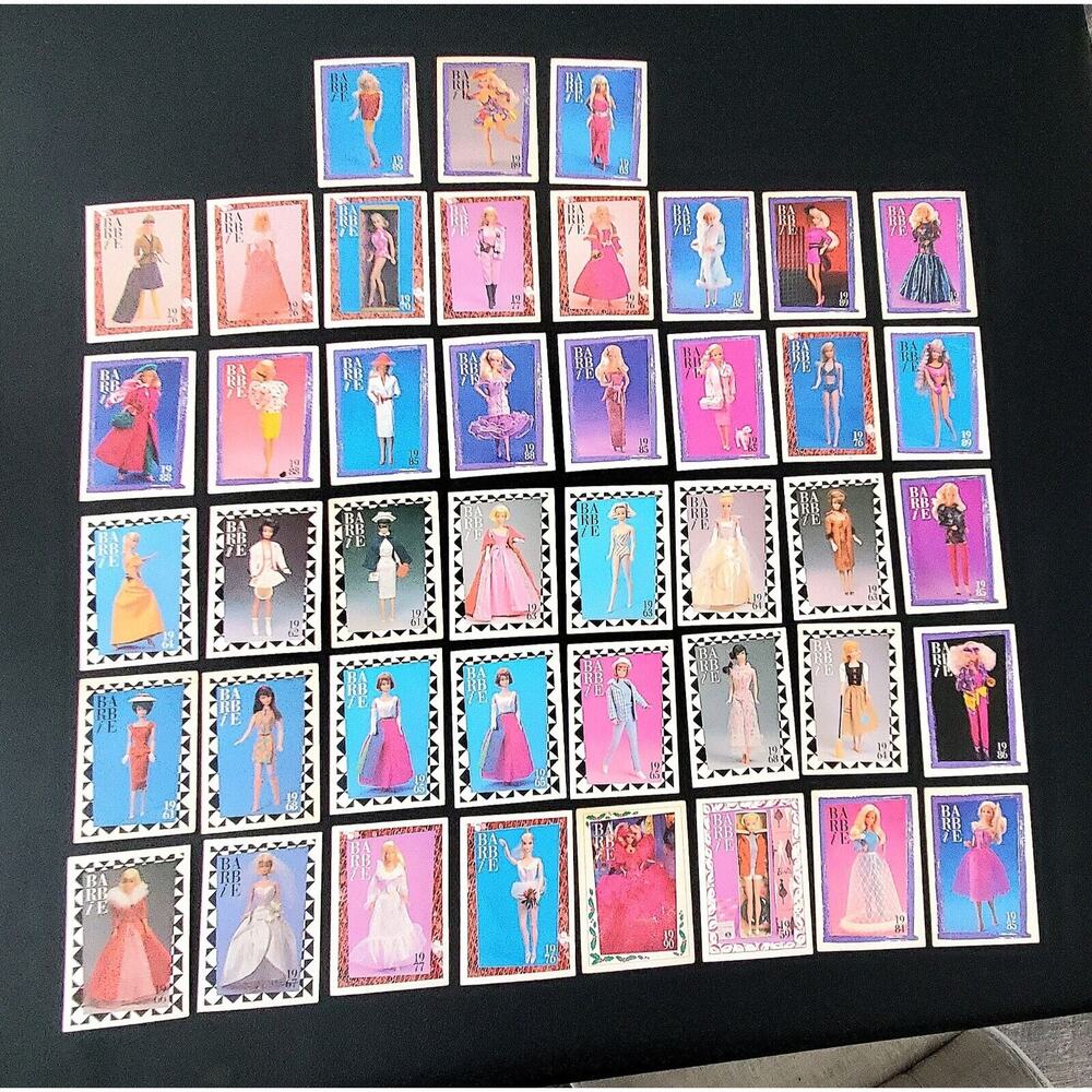 Mattel Inc. Barbie Lot of 53 cards printed 1991